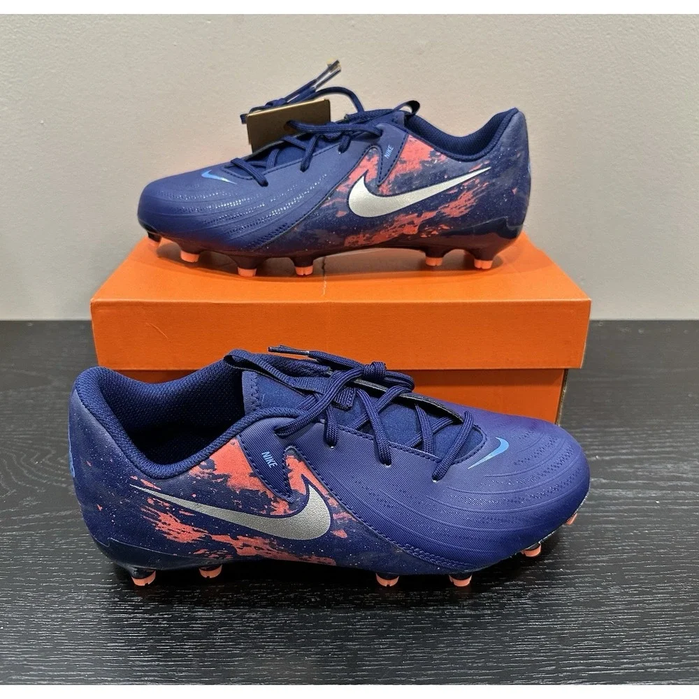 Nike Jr Phantom GX 2 Academy FG/MG Youth Size 6Y Blue Soccer Cleats HF1607-400